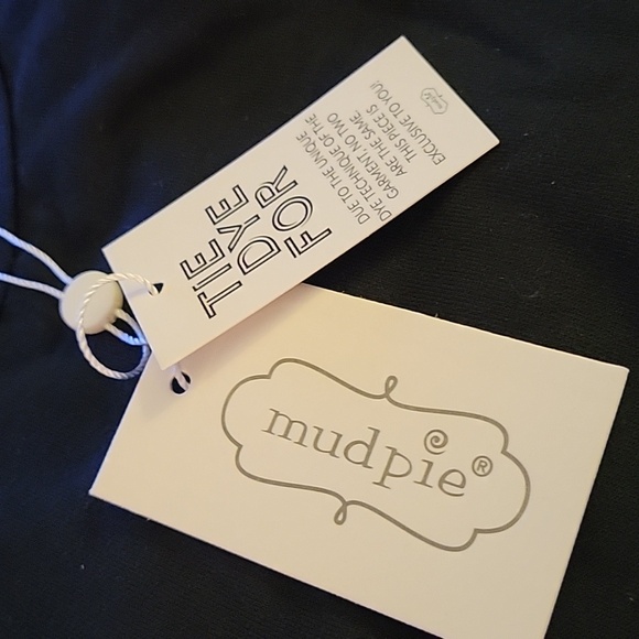 Mud Pie Iris Tie Dye Sweatshirt navy pink white 100% cotton sz Small/Medium …New - Picture 5 of 9